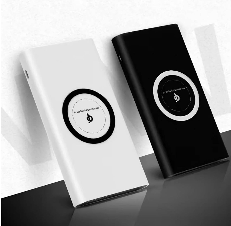Qi Wireless Portable Power Bank Charger for Iphone and Android - Black 15000MAH
