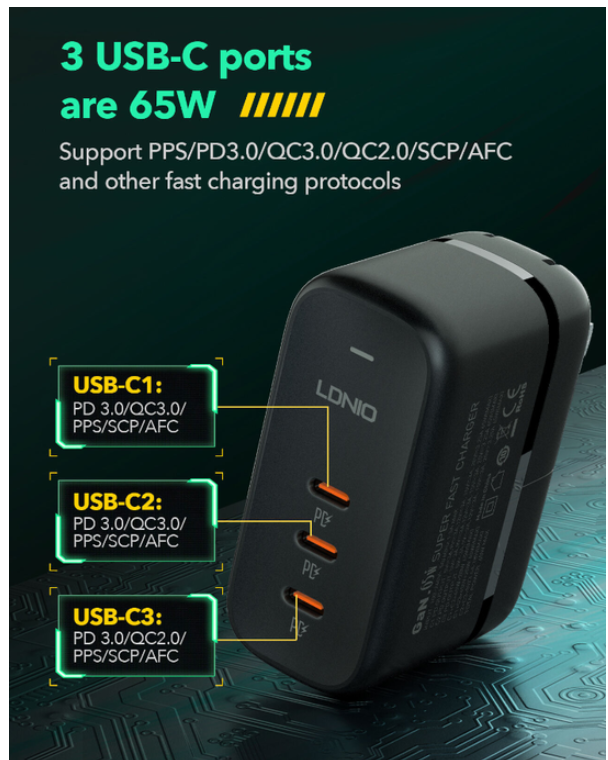 Super Fast charger 3 usb port