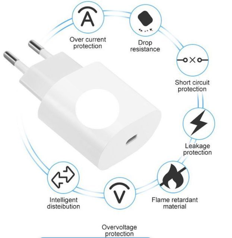 20W Fast Charging USB-C Wall Adapter
